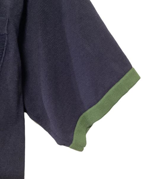 Coohem（コーヘン）Coohem (コーヘン) 薄手ニット ネイビー×グリーン サイズ:Mの古着・服飾アイテム
