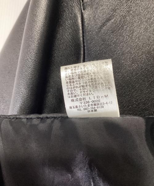 LIDnM（リドム）LIDnM (リドム) シングルライダースジャケット ブラック サイズ:Mの古着・服飾アイテム
