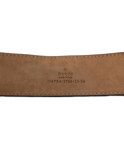 GUCCI（グッチ）GUCCI (グッチ) ベルト ネイビー×ベージュの古着・服飾アイテム