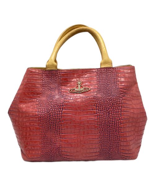 Vivienne Westwood（ヴィヴィアンウエストウッド）Vivienne Westwood (ヴィヴィアンウエストウッド) ハンドバッグ レッド×イエローの古着・服飾アイテム