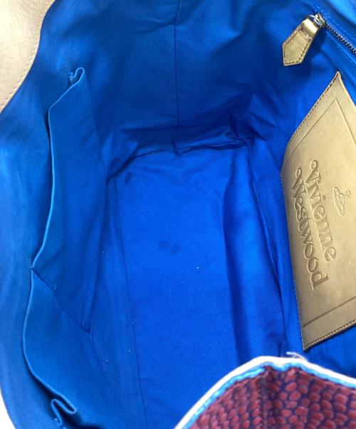 Vivienne Westwood（ヴィヴィアンウエストウッド）Vivienne Westwood (ヴィヴィアンウエストウッド) ハンドバッグ レッド×イエローの古着・服飾アイテム