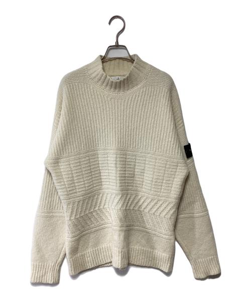 STONE ISLAND（ストーンアイランド）STONE ISLAND (ストーンアイランド) 厚手ニット アイボリー サイズ:Sの古着・服飾アイテム
