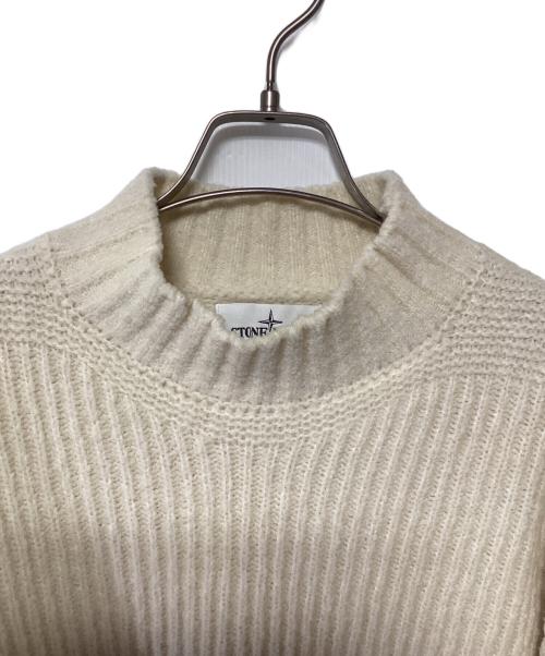 STONE ISLAND（ストーンアイランド）STONE ISLAND (ストーンアイランド) 厚手ニット アイボリー サイズ:Sの古着・服飾アイテム