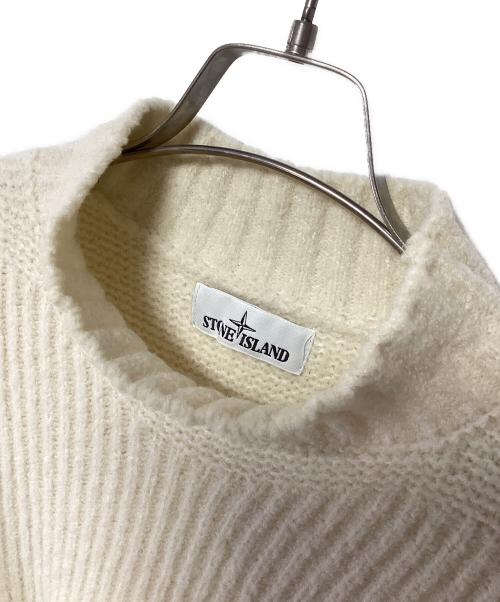 STONE ISLAND（ストーンアイランド）STONE ISLAND (ストーンアイランド) 厚手ニット アイボリー サイズ:Sの古着・服飾アイテム