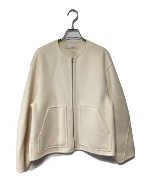 LOHEN（ローヘン）LOHEN (ローヘン) バックフォルムリバーZIPブルゾンコート アイボリー サイズ:38の古着・服飾アイテム
