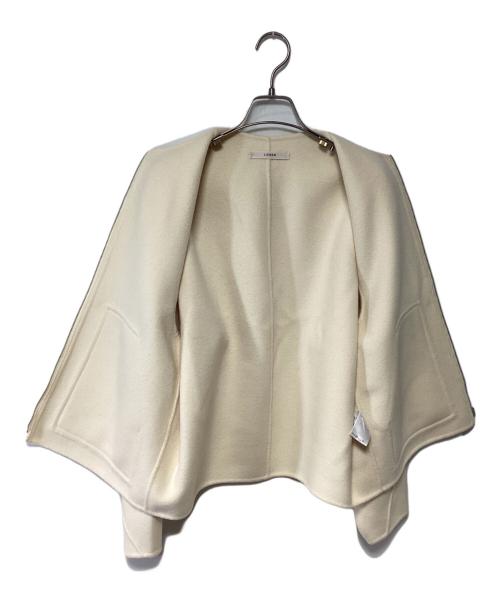 LOHEN（ローヘン）LOHEN (ローヘン) バックフォルムリバーZIPブルゾンコート アイボリー サイズ:38の古着・服飾アイテム