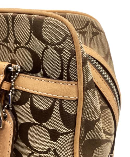 COACH（コーチ）COACH (コーチ) ミニボストンバッグ ブラウン×ベージュの古着・服飾アイテム