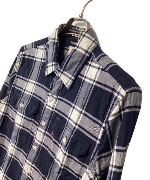 LEVI'S（リーバイス）LEVI'S (リーバイス) 長袖シャツ ネイビー×ホワイト サイズ:Sの古着・服飾アイテム