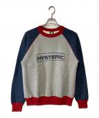 Hysteric Glamourヒステリックグラマー）の古着「ラグランスウェット」｜ネイビー×グレー×レッド