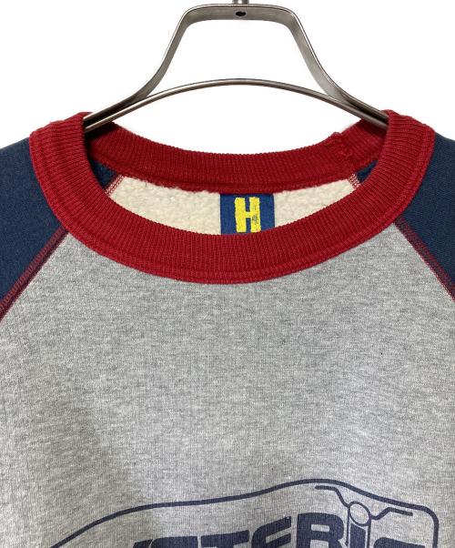 Hysteric Glamour（ヒステリックグラマー）Hysteric Glamour (ヒステリックグラマー) ラグランスウェット ネイビー×グレー×レッド サイズ:FREEの古着・服飾アイテム