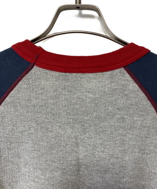 Hysteric Glamour（ヒステリックグラマー）Hysteric Glamour (ヒステリックグラマー) ラグランスウェット ネイビー×グレー×レッド サイズ:FREEの古着・服飾アイテム