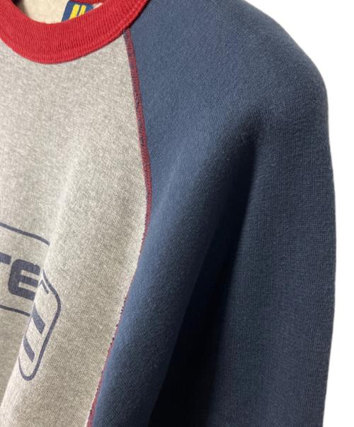 Hysteric Glamour（ヒステリックグラマー）Hysteric Glamour (ヒステリックグラマー) ラグランスウェット ネイビー×グレー×レッド サイズ:FREEの古着・服飾アイテム