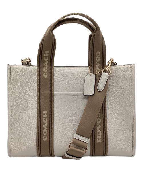 COACH（コーチ）COACH (コーチ) 2WAYバッグ アイボリー×ベージュの古着・服飾アイテム