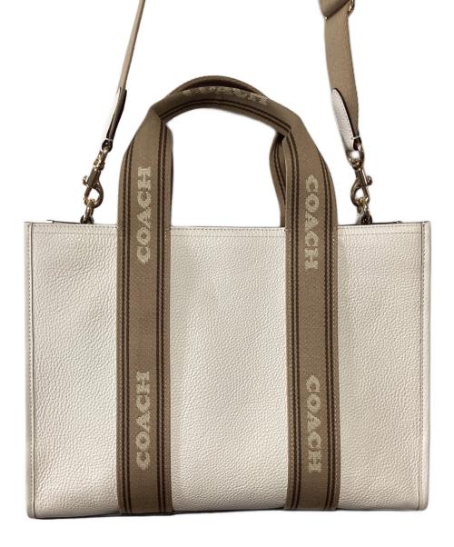 COACH（コーチ）COACH (コーチ) 2WAYバッグ アイボリー×ベージュの古着・服飾アイテム