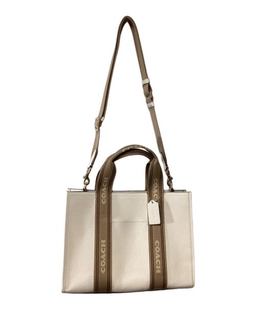 COACH（コーチ）COACH (コーチ) 2WAYバッグ アイボリー×ベージュの古着・服飾アイテム