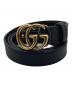 GUCCI（グッチ）の古着「スリムベルト」｜ブラック×ゴールド