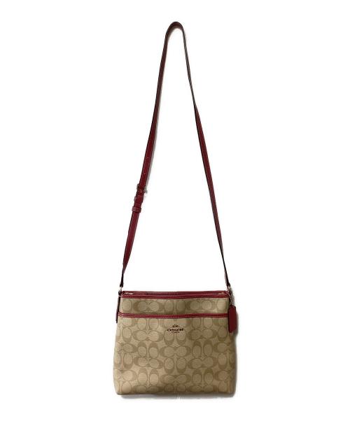 COACH（コーチ）COACH (コーチ) ショルダーバッグ ベージュ×ピンクの古着・服飾アイテム