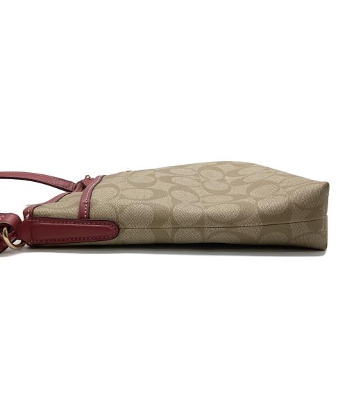 COACH（コーチ）COACH (コーチ) ショルダーバッグ ベージュ×ピンクの古着・服飾アイテム