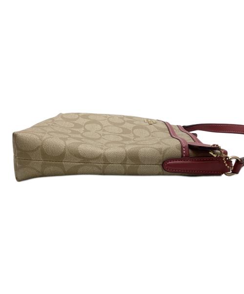 COACH（コーチ）COACH (コーチ) ショルダーバッグ ベージュ×ピンクの古着・服飾アイテム