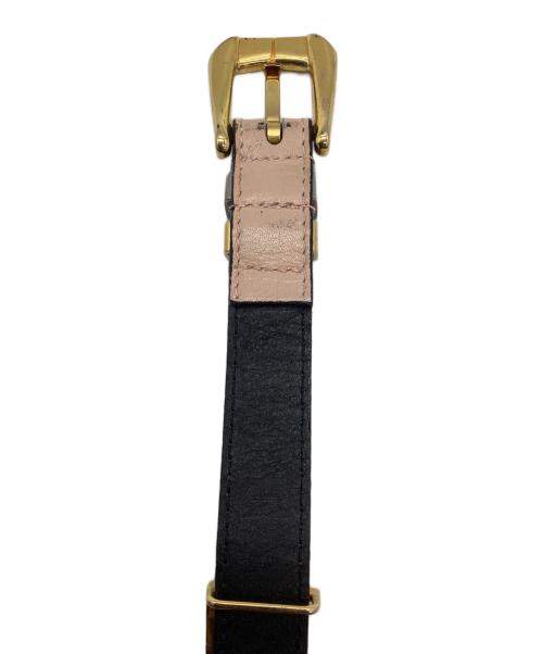GIANNI VERSACE（ジャンニ・ヴェルサーチ）GIANNI VERSACE (ジャンニ・ヴェルサーチ) メデューサコインレザーベルト ピンク×ブラック サイズ:65/26の古着・服飾アイテム
