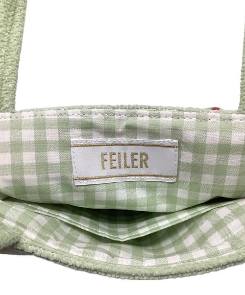 FEILER（フェイラー）FEILER (フェイラー) ハンドバッグ 黄緑の古着・服飾アイテム