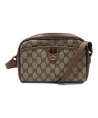 GUCCIグッチ）の古着「GGショルダーバッグ」｜ベージュ×ブラウン