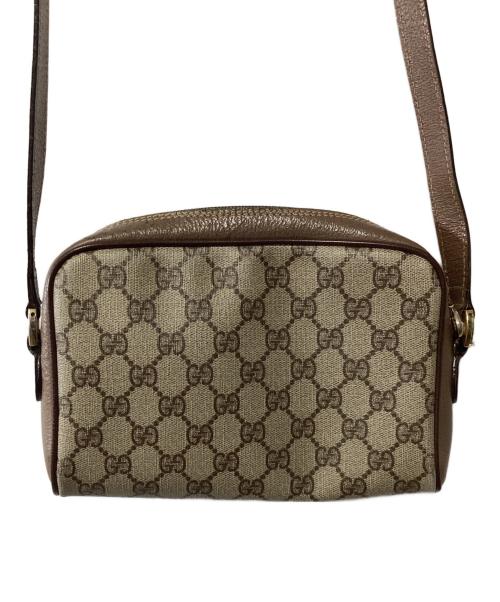 GUCCI（グッチ）GUCCI (グッチ) GGショルダーバッグ ベージュ×ブラウンの古着・服飾アイテム