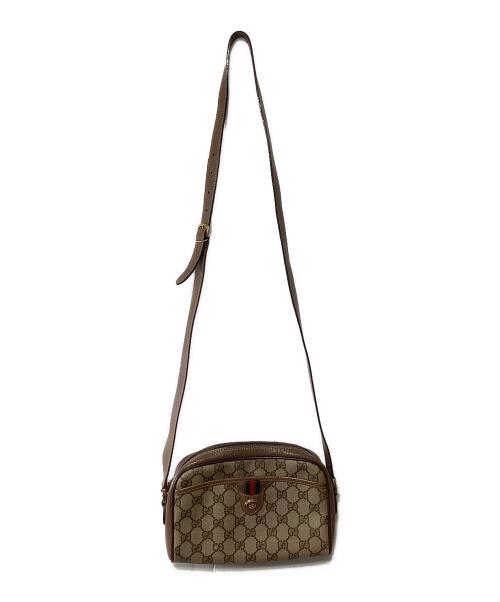 GUCCI（グッチ）GUCCI (グッチ) GGショルダーバッグ ベージュ×ブラウンの古着・服飾アイテム