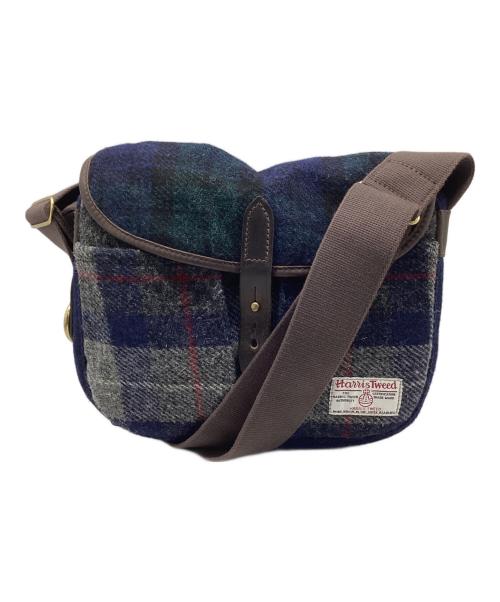 Harris Tweed（ハリスツイード）Harris Tweed (ハリスツイード) brady (ブレディ) ショルダーバッグ グレー×ネイビー×グリーンの古着・服飾アイテム