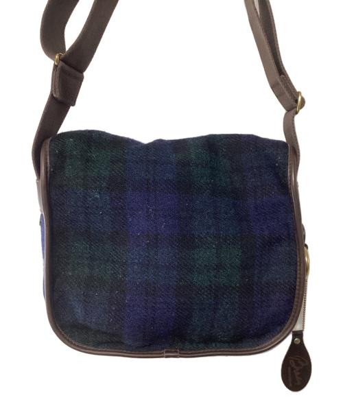 Harris Tweed（ハリスツイード）Harris Tweed (ハリスツイード) brady (ブレディ) ショルダーバッグ グレー×ネイビー×グリーンの古着・服飾アイテム