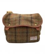 brady×Harris Tweedブレディ×ハリスツイード）の古着「ショルダーバッグ」｜カーキ×ベージュ