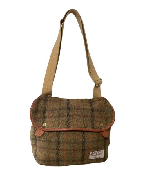 brady（ブレディ）brady (ブレディ) Harris Tweed (ハリスツイード) ショルダーバッグ カーキ×ベージュの古着・服飾アイテム