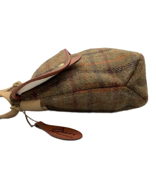 brady（ブレディ）brady (ブレディ) Harris Tweed (ハリスツイード) ショルダーバッグ カーキ×ベージュの古着・服飾アイテム