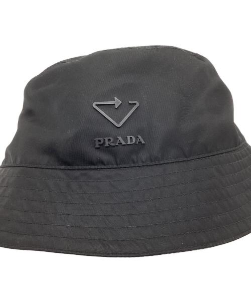 PRADA（プラダ）PRADA (プラダ) Re-Nylon バケットハット ブラック サイズ:Lの古着・服飾アイテム