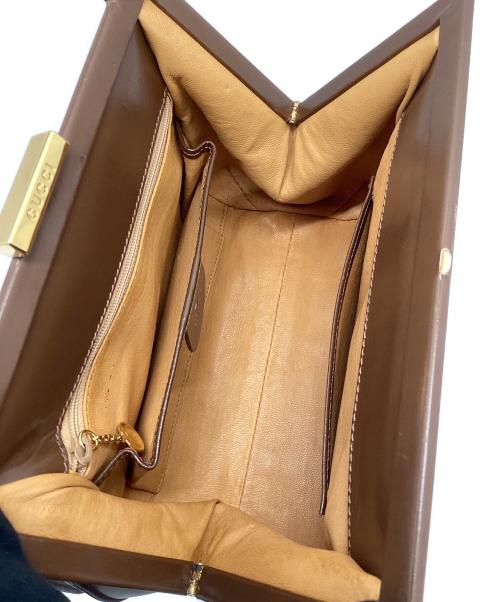 GUCCI（グッチ）GUCCI (グッチ) ハンドバッグ ブラウンの古着・服飾アイテム