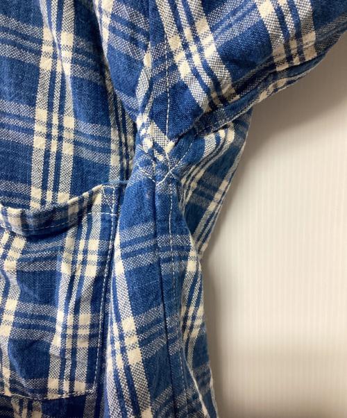 UNION SUPPLY Supervised by Barbara.F.Kawakami（ユニオン サプライ スーパーバイズド バイ バーバラ・オヤマ・カワカミ）UNION SUPPLY Supervised by Barbara.F.Kawakami (ユニオン サプライ スーパーバイズド バイ バーバラ・オヤマ・カワカミ) 長袖シャツ ブルー×ホワイト サイズ:SIZE 14 1/2の古着・服飾アイテム
