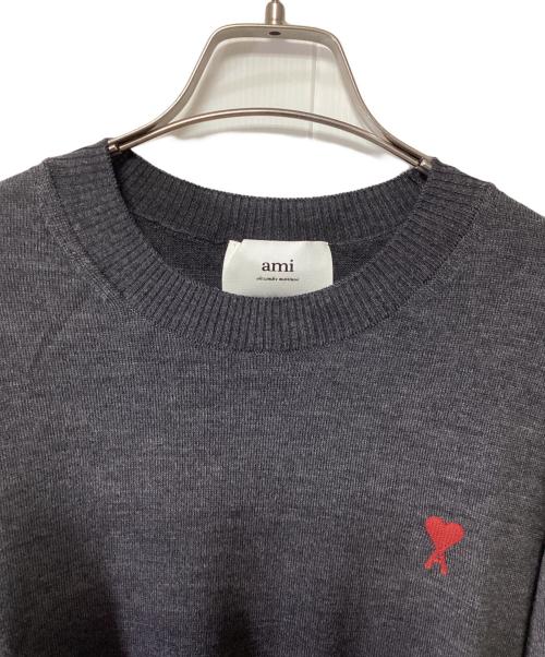 ami（アミ）ami (アミ) 薄手ニット グレー サイズ:Mの古着・服飾アイテム