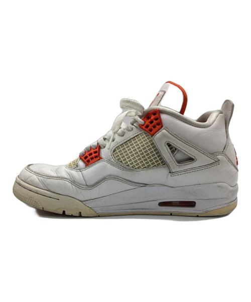 NIKE（ナイキ）NIKE (ナイキ) AIR JORDAN 4 RETRO ホワイト×オレンジ サイズ:27.5の古着・服飾アイテム