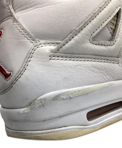 NIKE（ナイキ）NIKE (ナイキ) AIR JORDAN 4 RETRO ホワイト×オレンジ サイズ:27.5の古着・服飾アイテム