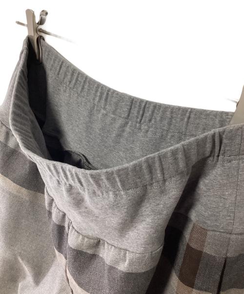 BEARDSLEY（ビアズリー）BEARDSLEY (ビアズリー) チェックウエストリブパンツ グレー サイズ:2の古着・服飾アイテム