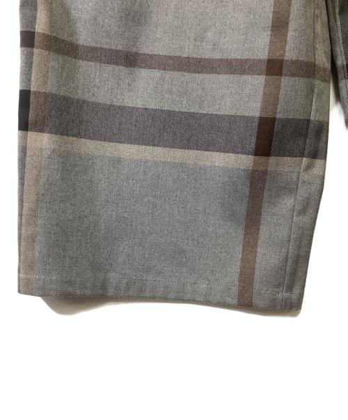 BEARDSLEY（ビアズリー）BEARDSLEY (ビアズリー) チェックウエストリブパンツ グレー サイズ:2の古着・服飾アイテム