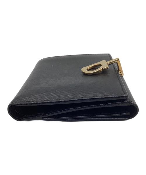 Salvatore Ferragamo（サルヴァトーレ フェラガモ）Salvatore Ferragamo (サルヴァトーレ フェラガモ) 2つ折り財布 ブラックの古着・服飾アイテム