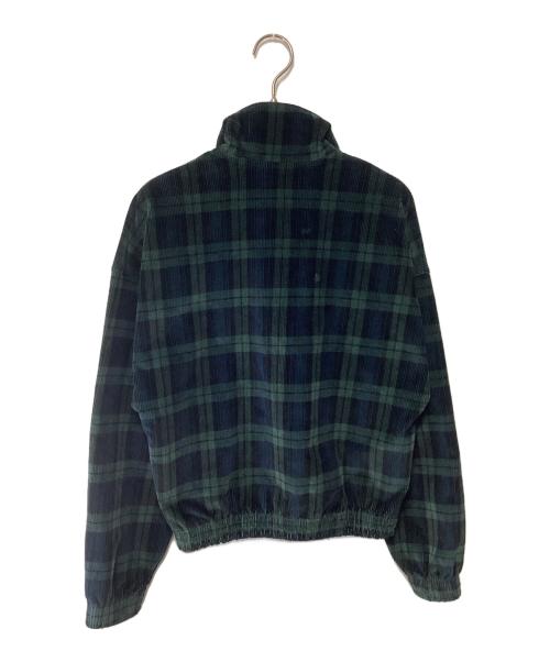 adidas（アディダス）adidas (アディダス) コーデュロイ タータン ハーフジップトップ グリーン×ブルー サイズ:Sの古着・服飾アイテム