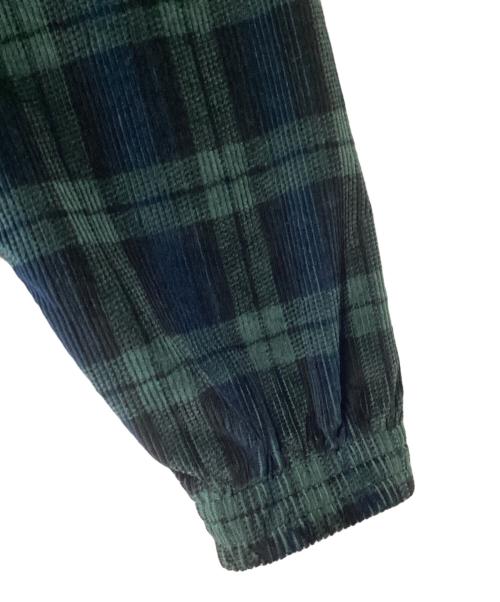 adidas（アディダス）adidas (アディダス) コーデュロイ タータン ハーフジップトップ グリーン×ブルー サイズ:Sの古着・服飾アイテム