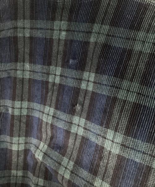 adidas（アディダス）adidas (アディダス) コーデュロイ タータン ハーフジップトップ グリーン×ブルー サイズ:Sの古着・服飾アイテム