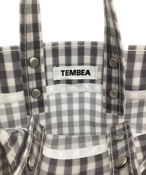 DEAN&DELUCA（ディーンアンドデルーカ）DEAN&DELUCA (ディーンアンドデルーカ) TEMBEA (テンベア) ハンドバッグ グレー×ホワイトの古着・服飾アイテム