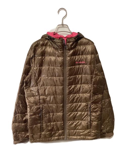 Columbia（コロンビア）Columbia (コロンビア) ダウンジャケット ブラウン×ピンク サイズ:Lの古着・服飾アイテム