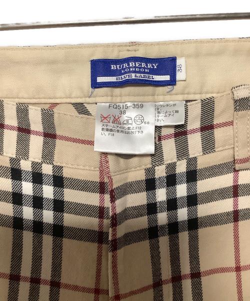 BURBERRY BLUE LABEL（バーバリー ブルー レーベル）BURBERRY BLUE LABEL (バーバリー ブルー レーベル) ノヴァチェックパンツ ベージュ サイズ:サイズ38の古着・服飾アイテム