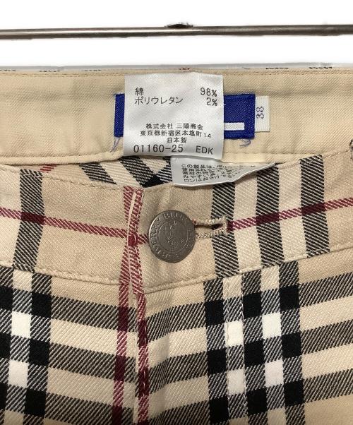 BURBERRY BLUE LABEL（バーバリー ブルー レーベル）BURBERRY BLUE LABEL (バーバリー ブルー レーベル) ノヴァチェックパンツ ベージュ サイズ:サイズ38の古着・服飾アイテム
