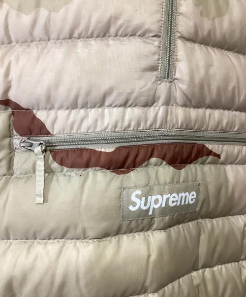 SUPREME（シュプリーム）SUPREME (シュプリーム) ダウンジャケット ベージュ×ブラウン サイズ:Mの古着・服飾アイテム